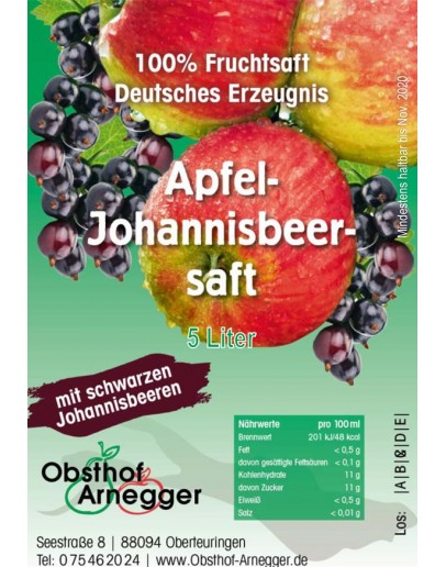 Apfel-Johannisbeer Saft